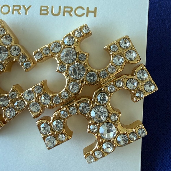 Tory Burch Gold Plated and Crystal Earrings - Picture 2 of 6
